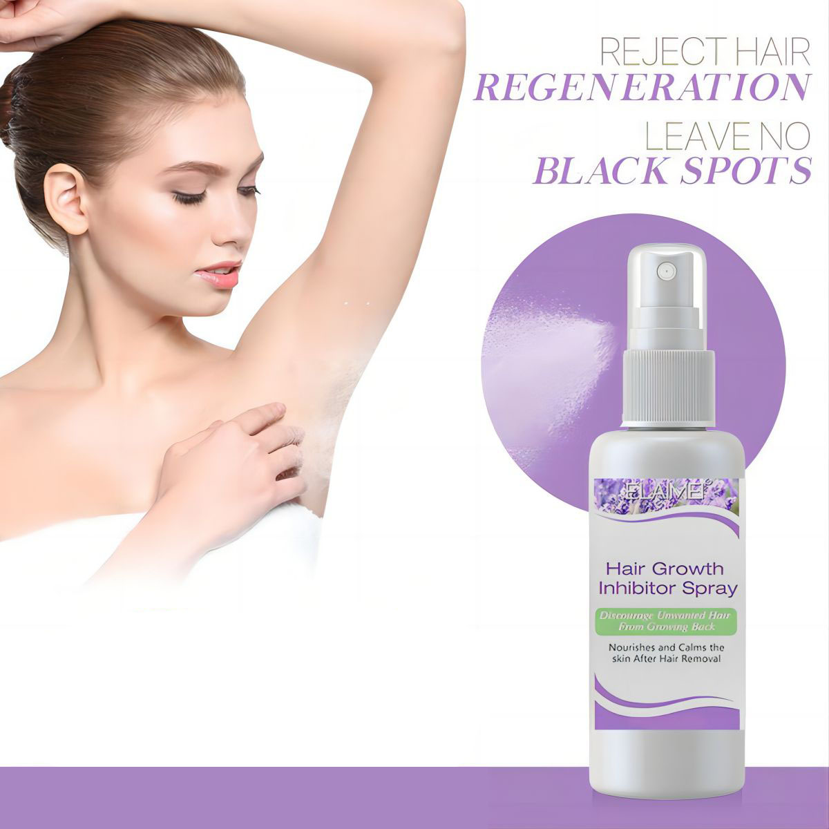 Hair Removal Cream - Permanant Hair Growth Removal Inhibitor Spray