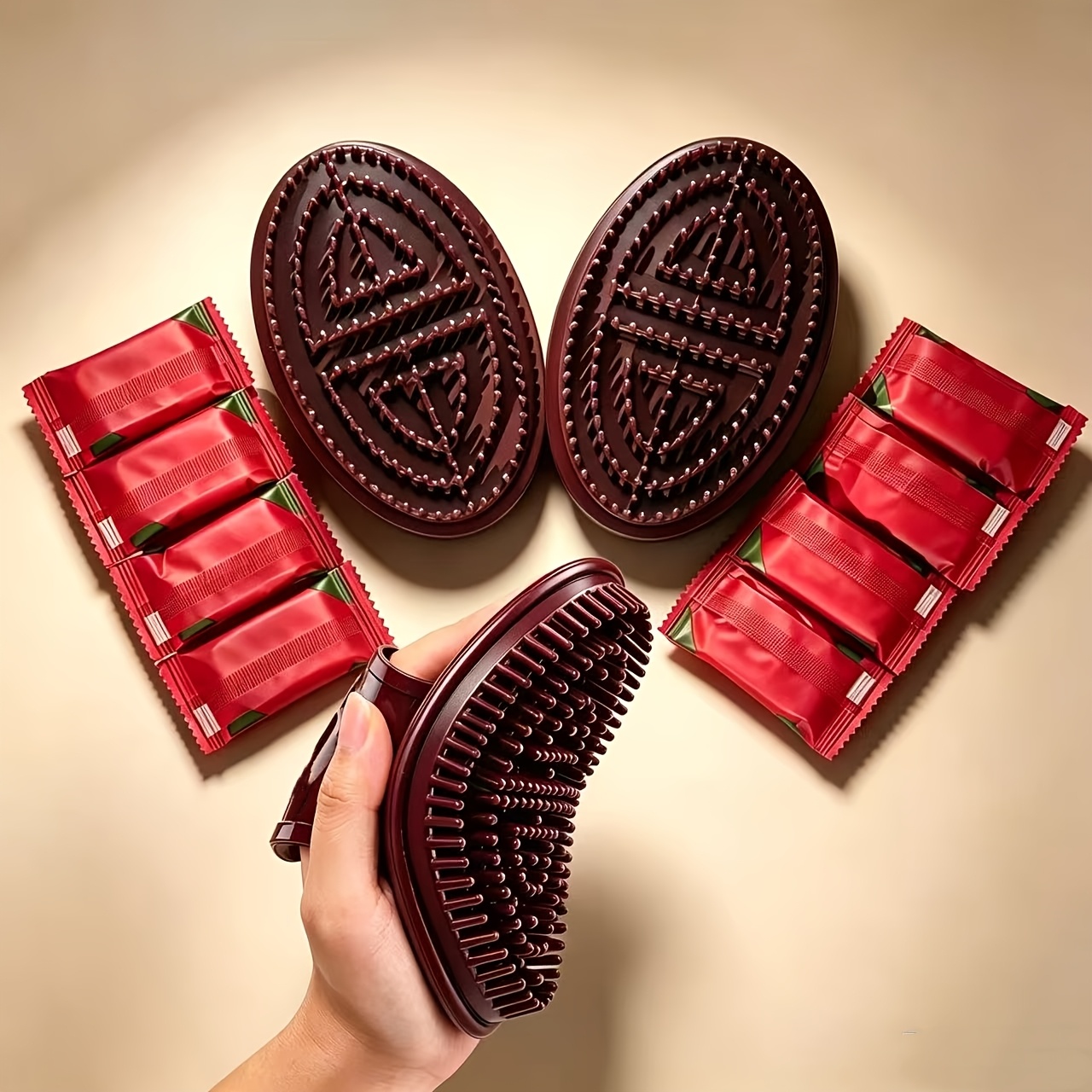 1 Set  Massage Brush Set - Mer - Dry Brush Body 评论和价格