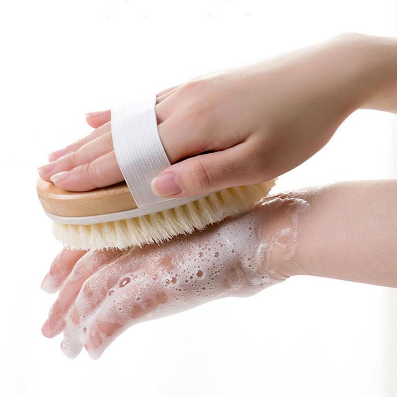 Natural Bristles Back Scrubber - Dry Brush Body 评论和价格