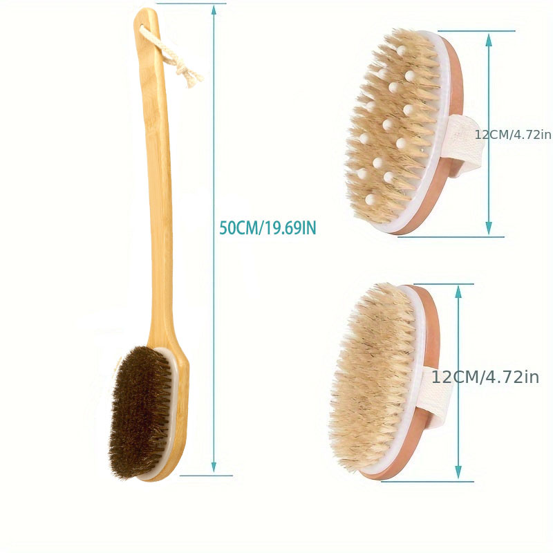 2/3Pcs Back Scrubber Brush for - Dry Brush Body 评论和价格