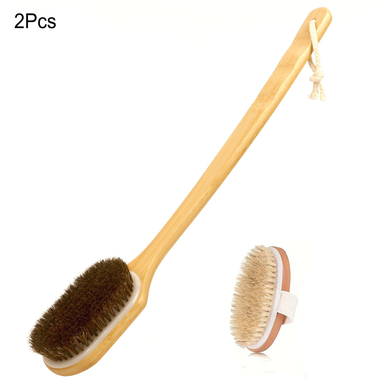 2/3Pcs Back Scrubber Brush for - Dry Brush Body 评论和价格