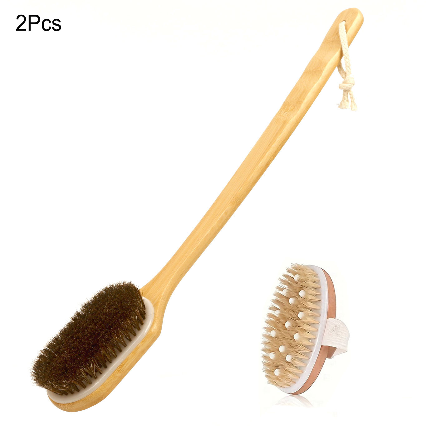 2/3Pcs Back Scrubber Brush for - Dry Brush Body 评论和价格