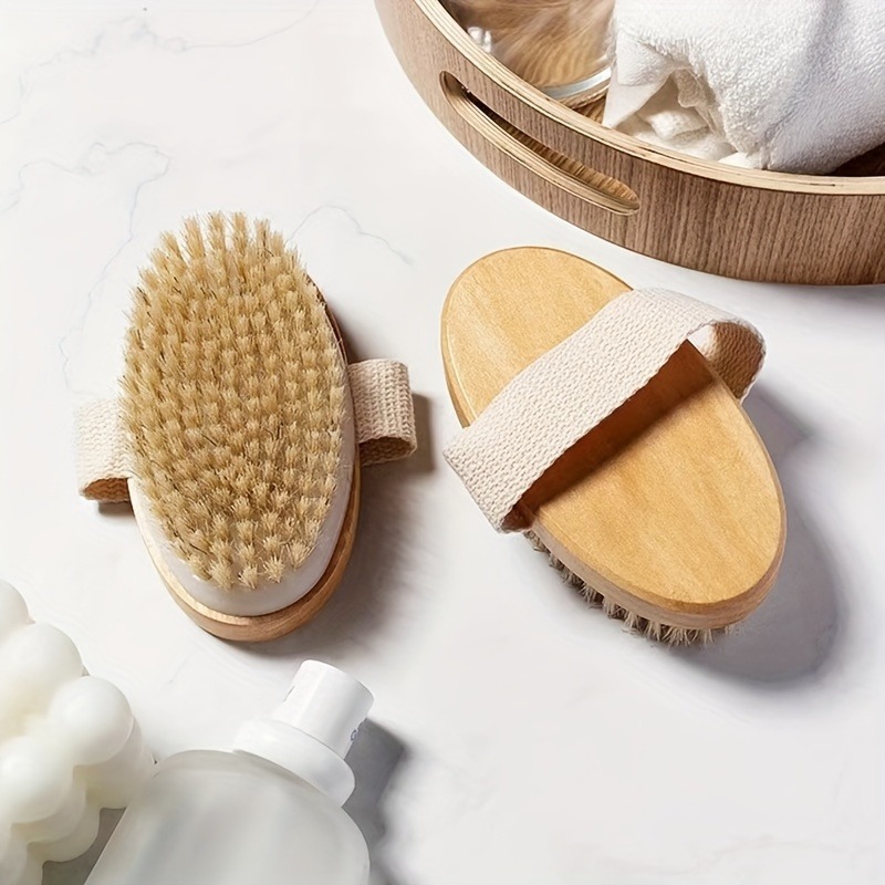 Natural Bristle Body Spa Brush - Dry Brush Body 评论和价格