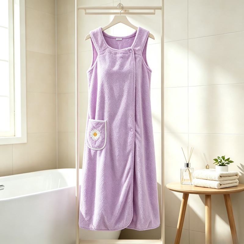 Extra Long Pink Floral Bath To - Spa Y Wellness 评论和价格
